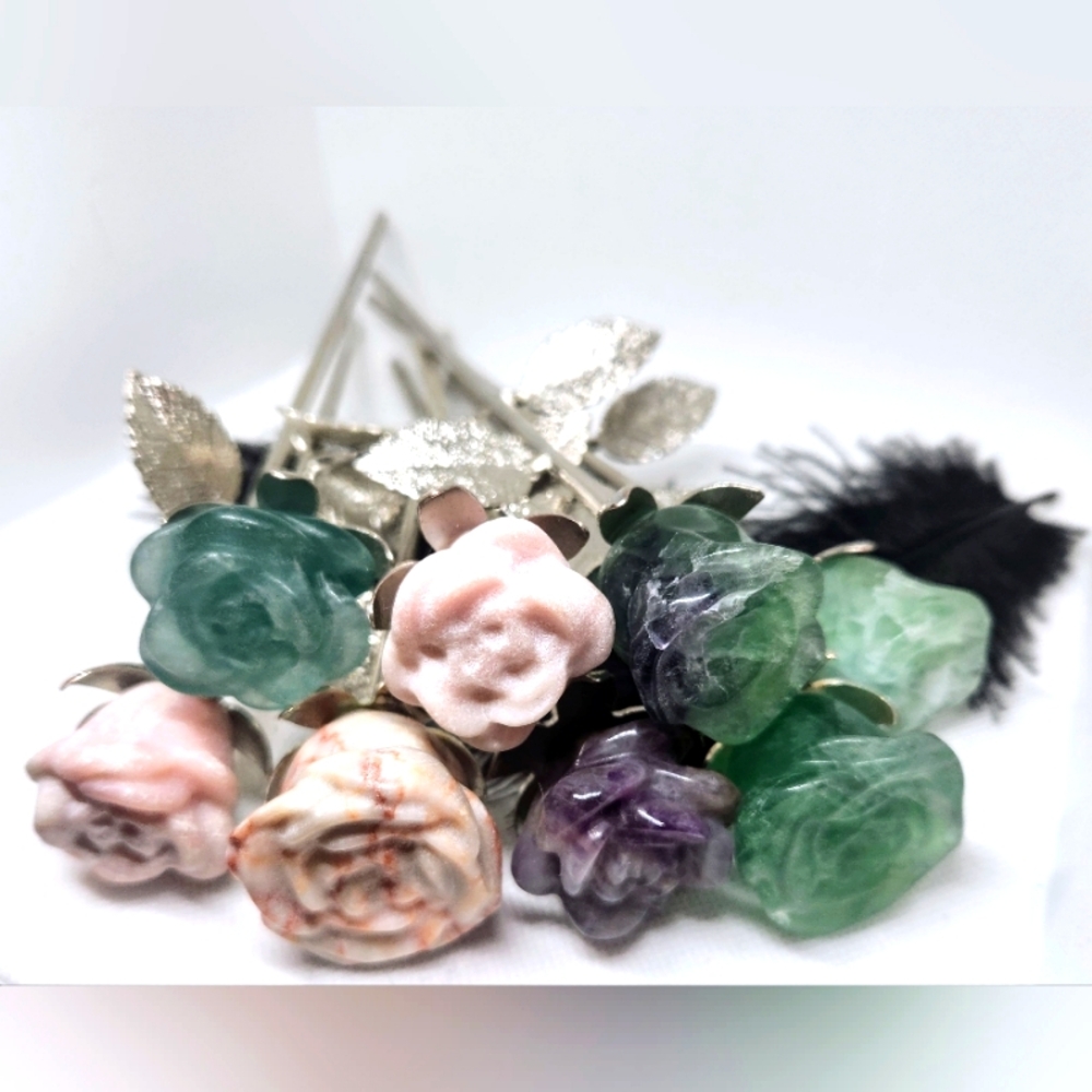Genuine Crystal Rose, Valentines Rose - Picture 1 of 8